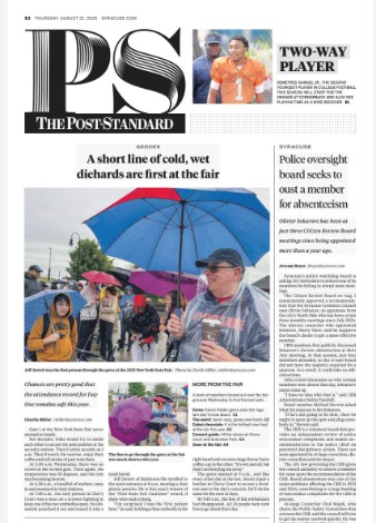 Post Standard front page