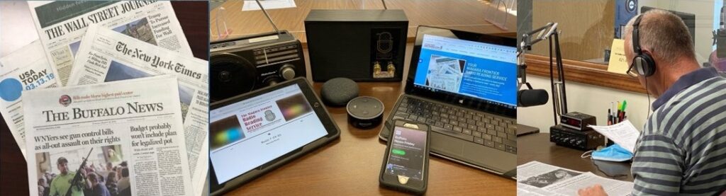 Newspapers, ways to listen, volunteer broadcasting